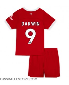 Günstige Liverpool Darwin Nunez #9 Heimtrikotsatz Kinder 2023-24 Kurzarm (+ Kurze Hosen)